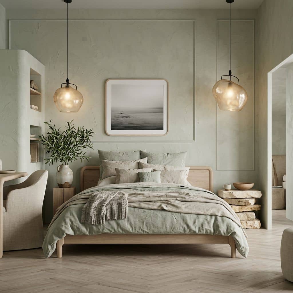 Sage Stone AI room design style