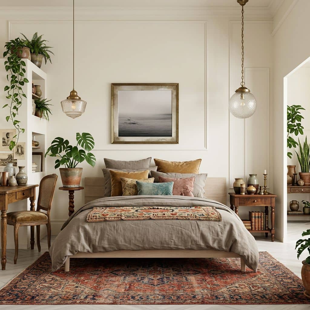 Vintage Eclectic AI room design style