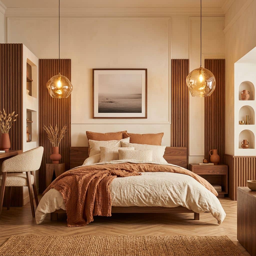 Warm Modernity AI room design style