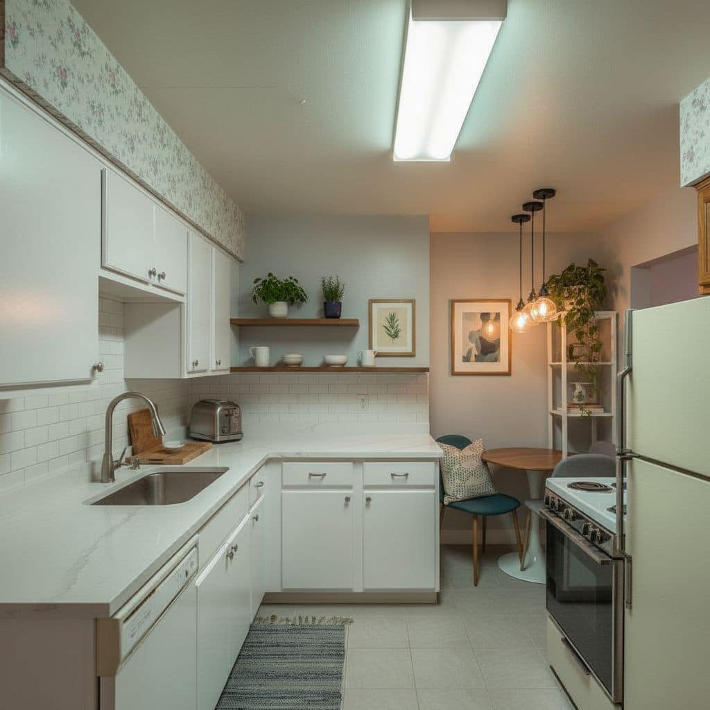 Contemporary Farmhouse AI room design style