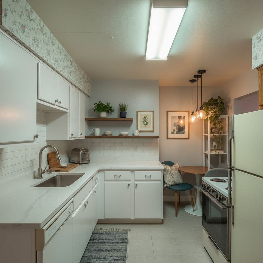 Contemporary Farmhouse AI room design style