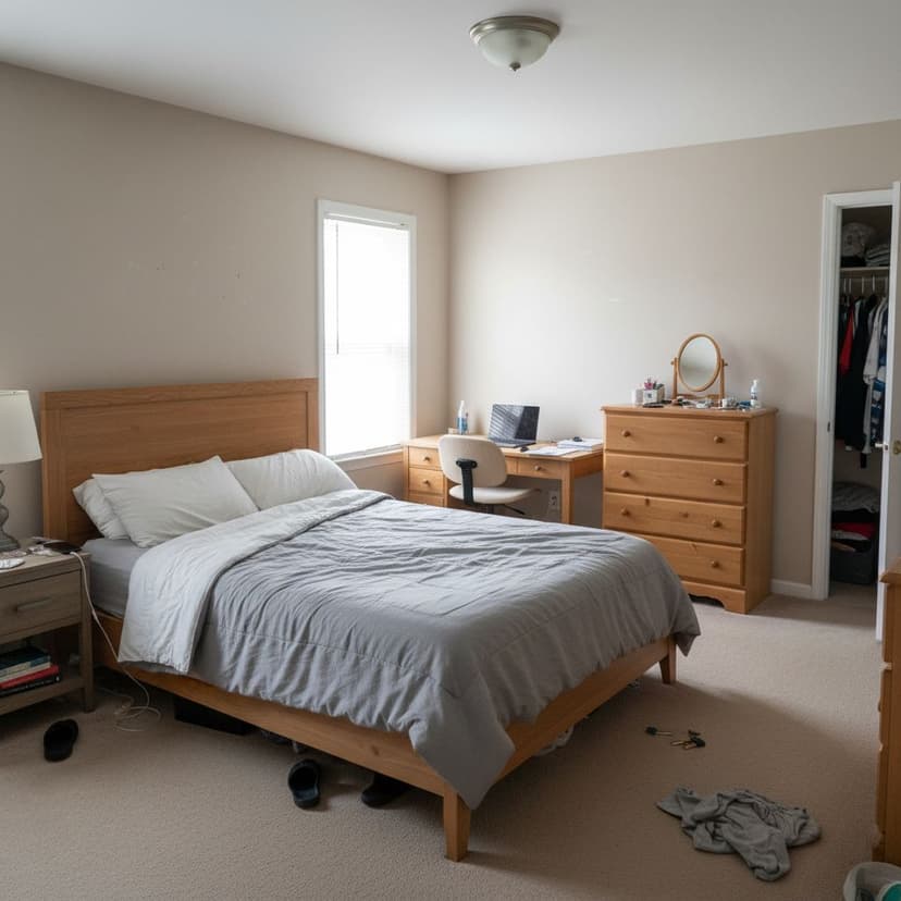 Before: Master Bedroom AI Room Design into Serene Retreat