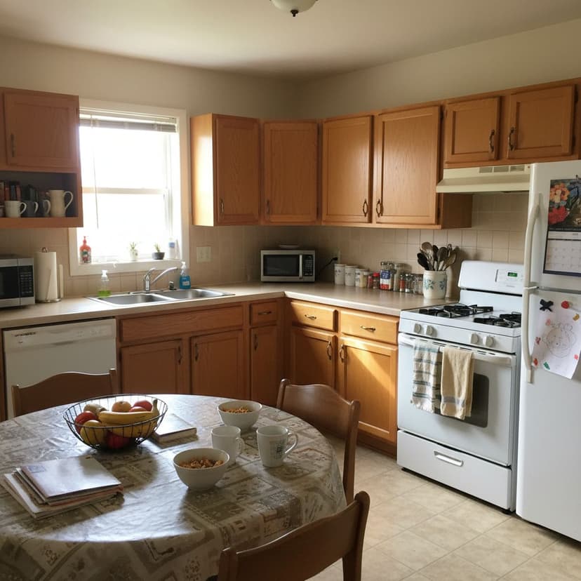 Before: Small Kitchen AI Room Design into Functional Showpiece