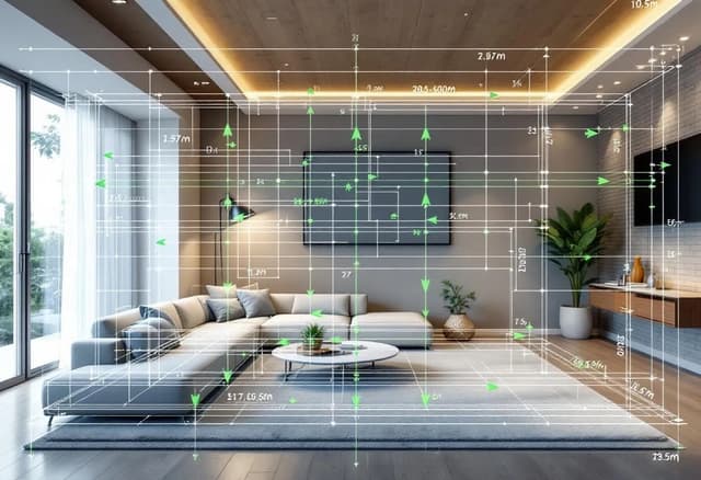 AI Room Design Accurate Scaling