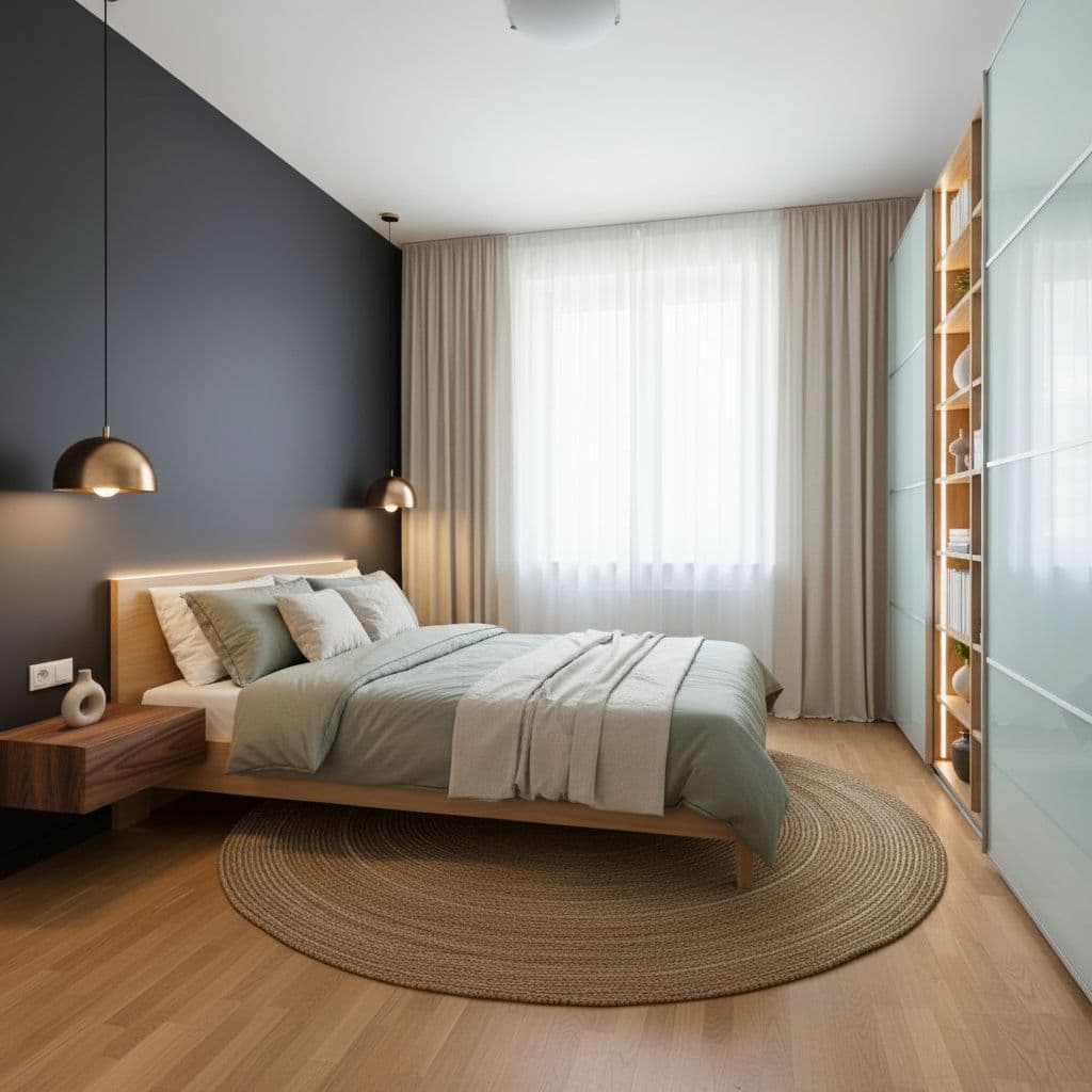 Bedroom after makeover mode AI transformation