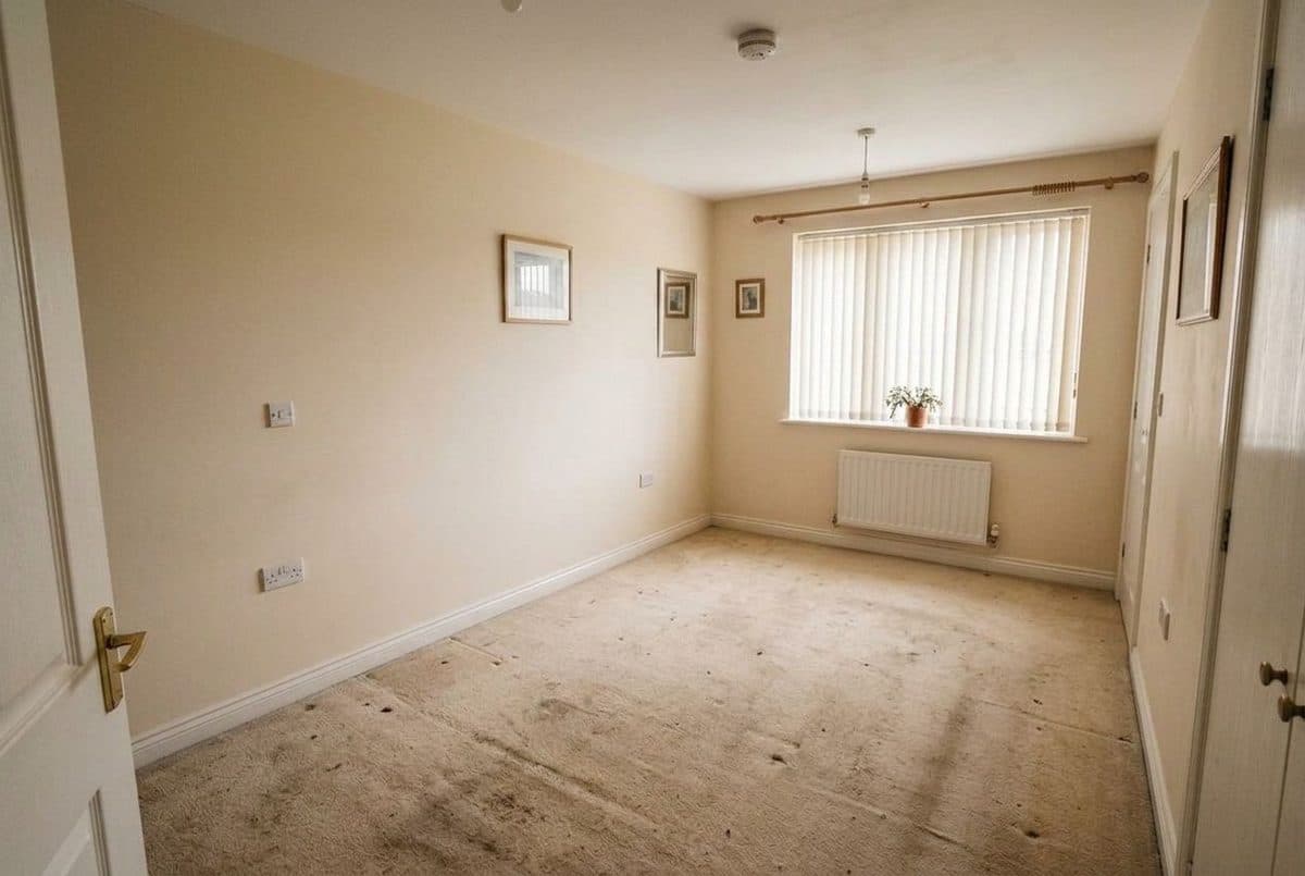 room after removing the furniture