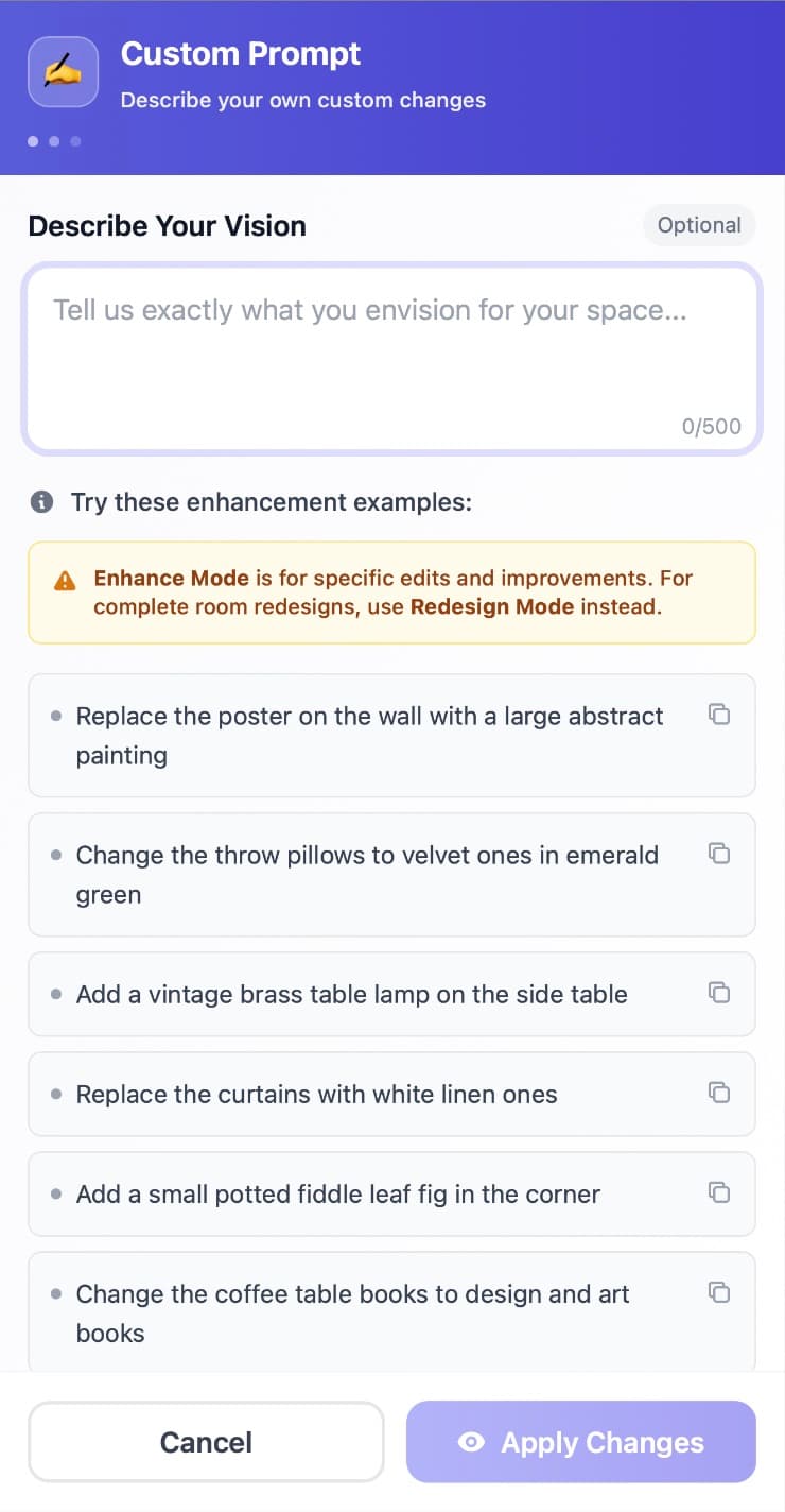 Screenshot of Style Builder interface with customization options and AI chat guidance