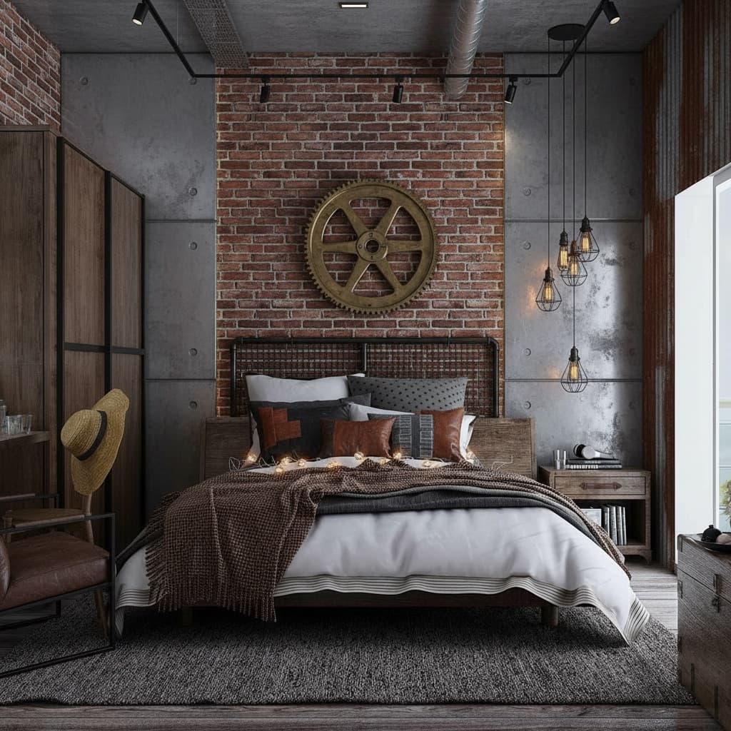 Urban Loft bedroom style