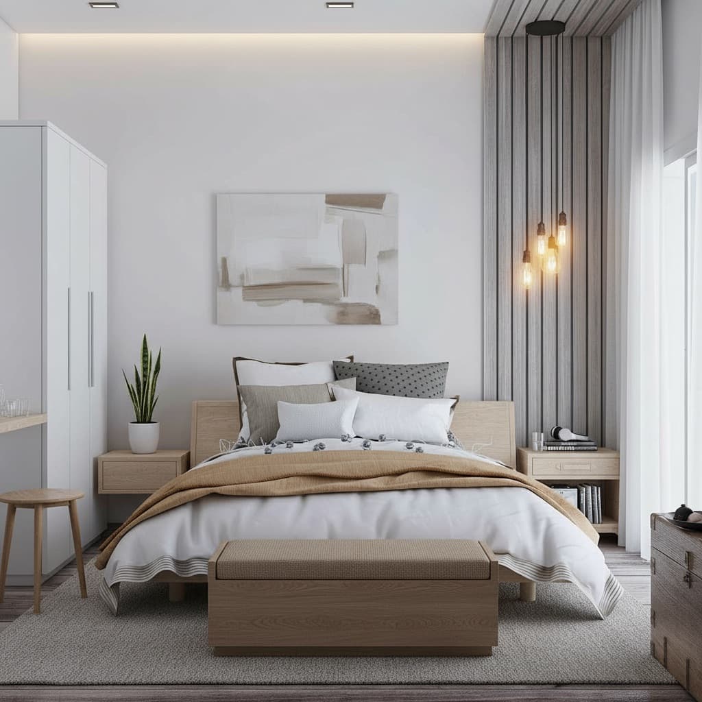 AI room design with Modern Minimalist style applied
