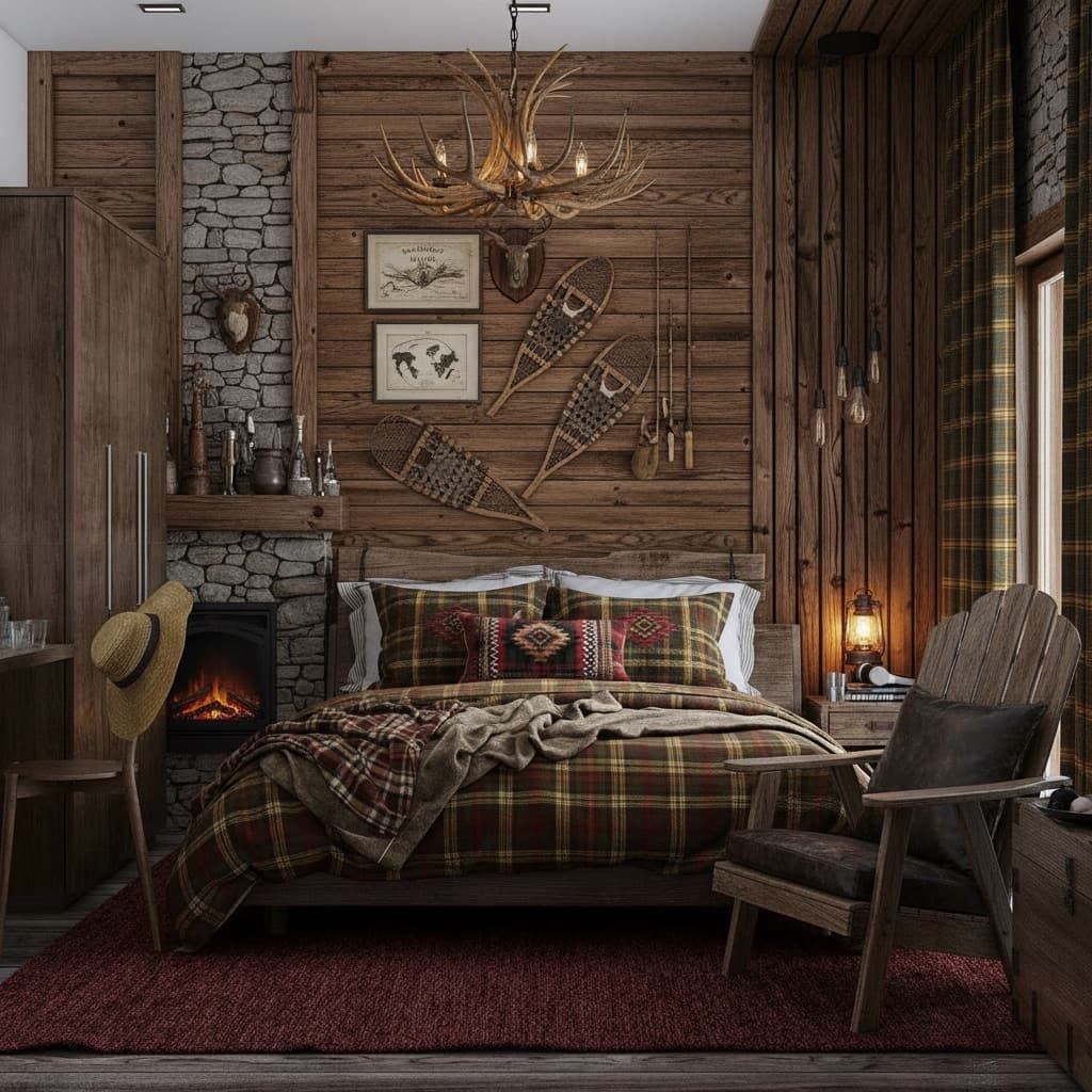 Rustic Lodge interior design style example