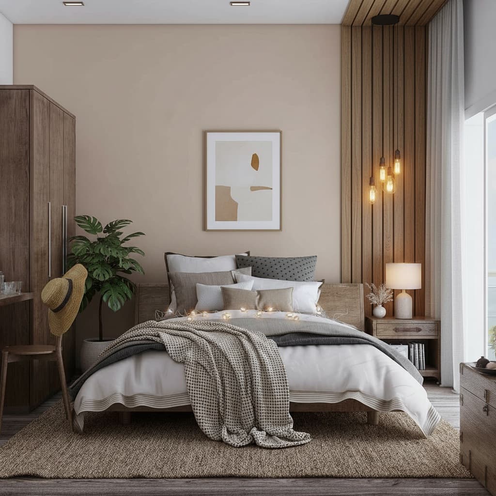 Warm Minimalist interior design style example