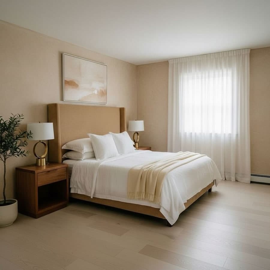 Bedroom quiet luxury room AI redesign by Decoratly