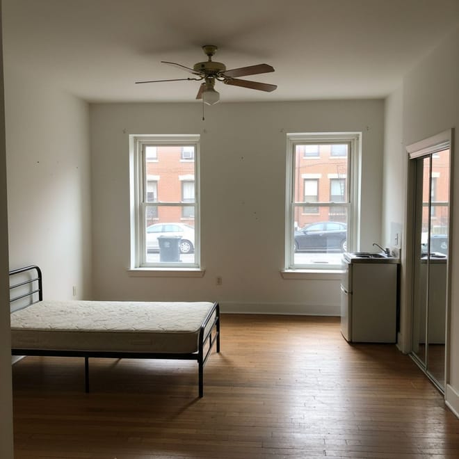 Original living room before AI redesign