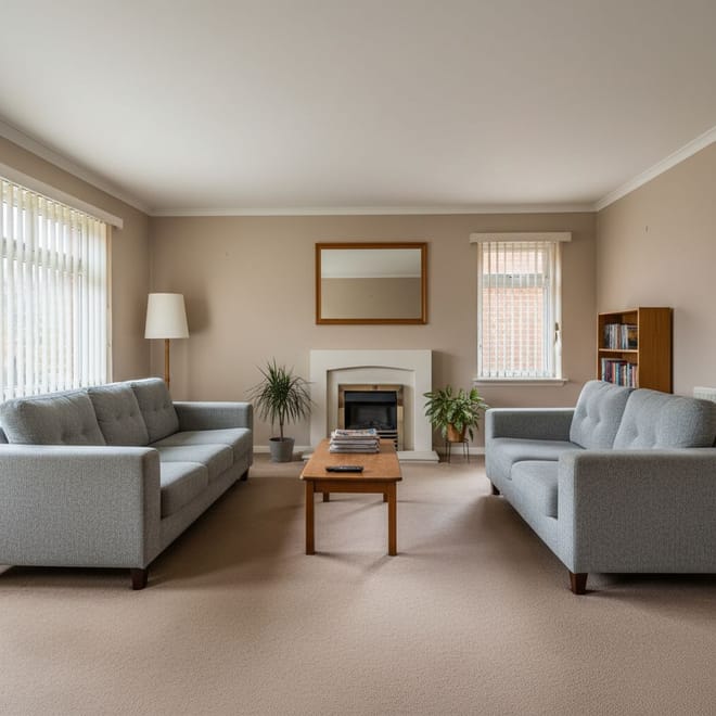 Living room before AI room design