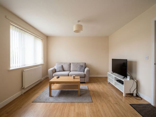 Living room before AI redesign