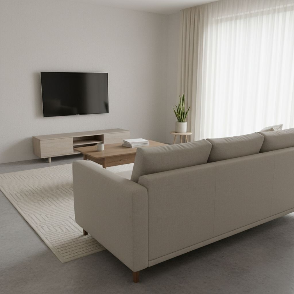 Before AI room design transformation β Modern Minimalist