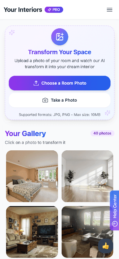 Step 1: Upload Your Room Photo
