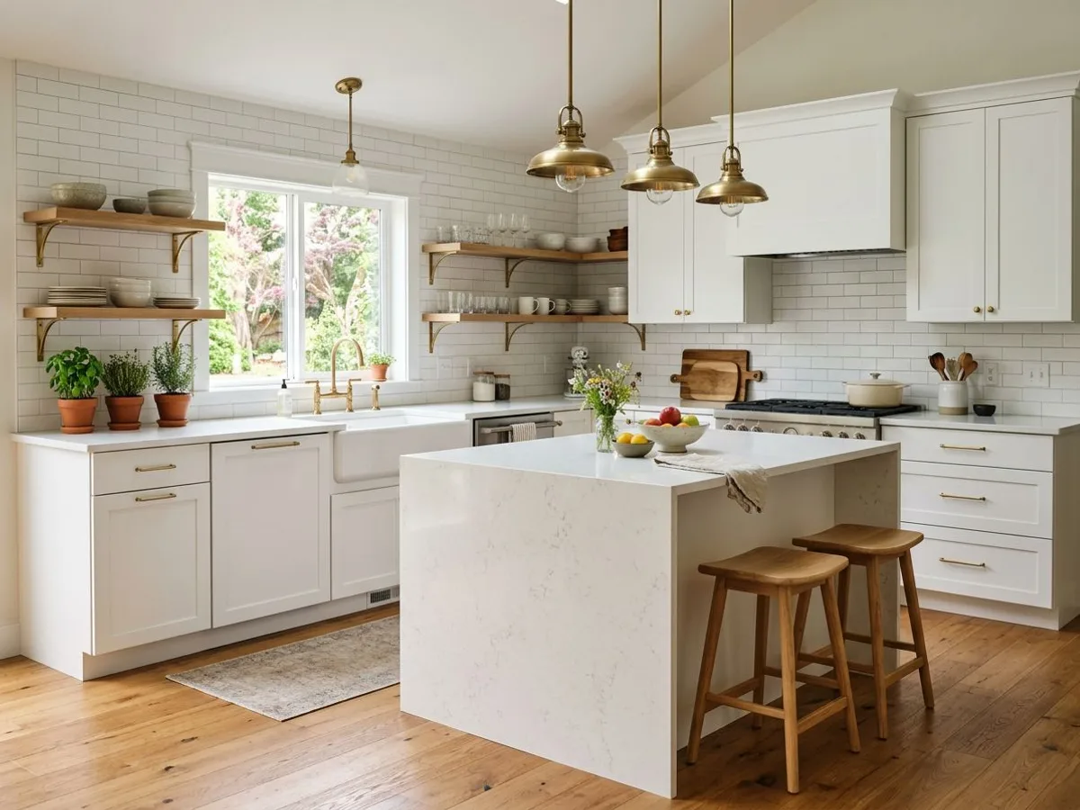 kitchen modern farmhouse - AI room design example