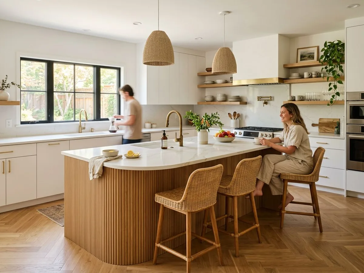 AI kitchen design example in Modern Organic style