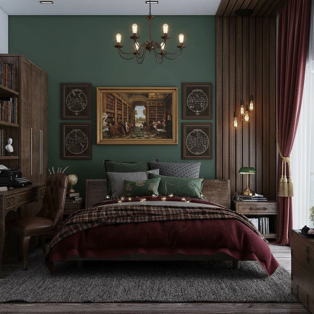 Dark Academia interior design style