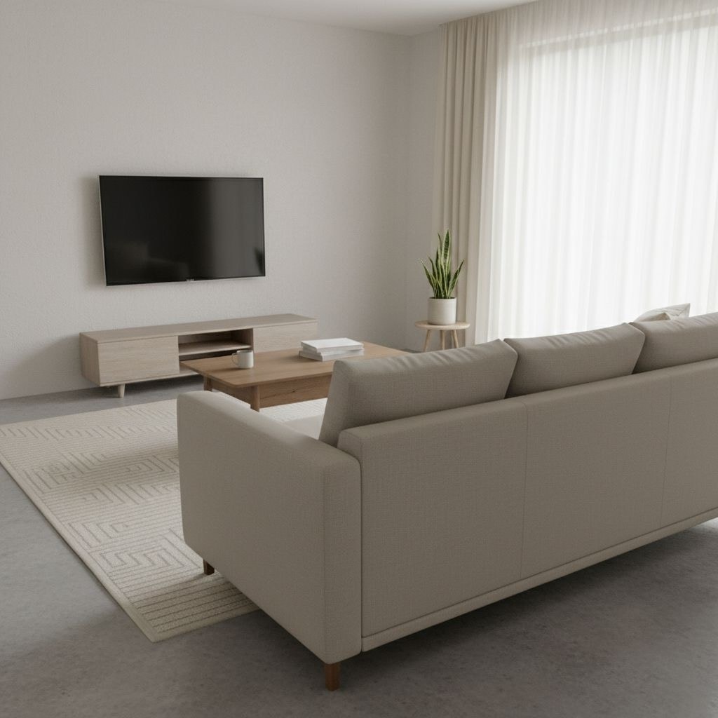 Before AI room design transformation β Modern Minimalist