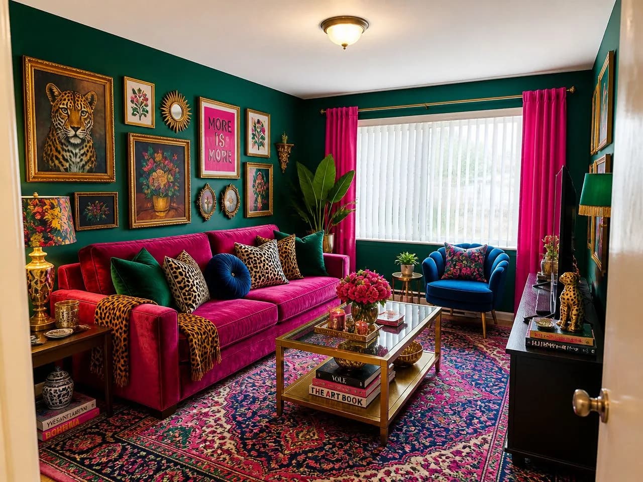 A living room in Maximalist style
