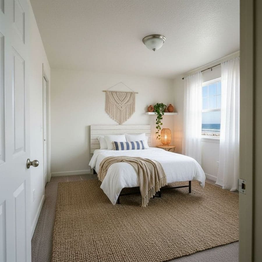Coastal California bedroom - AI redesign by Decoratly