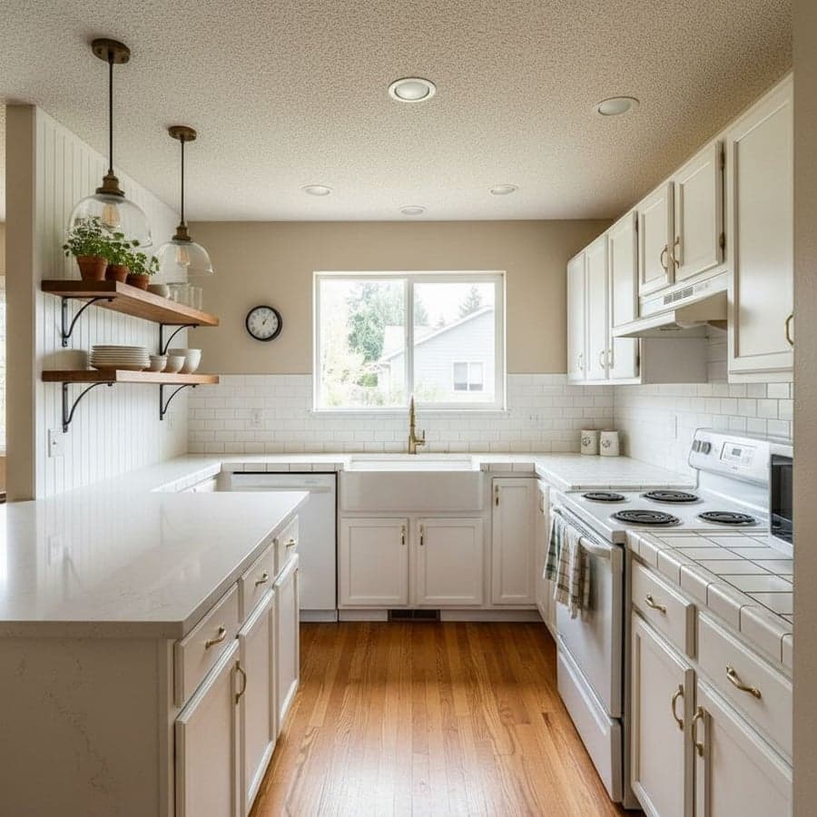 Modern Farmhouse kitchen - AI redesign by Decoratly