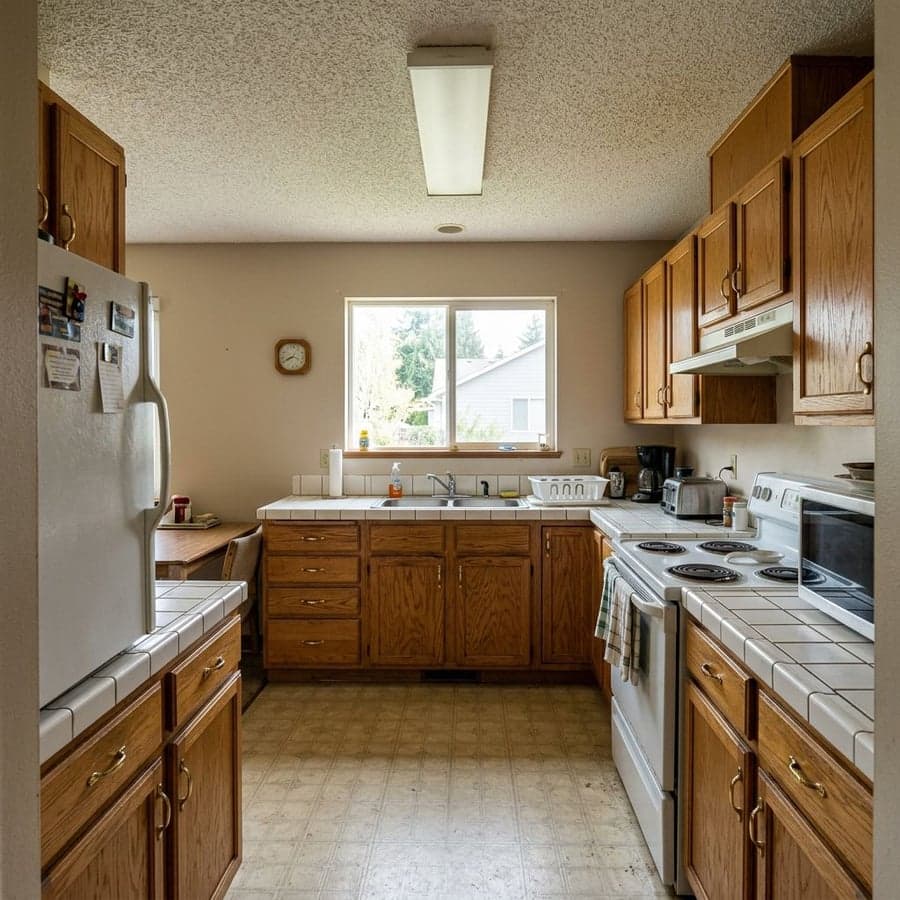 Before - kitchen ready for AI redesign