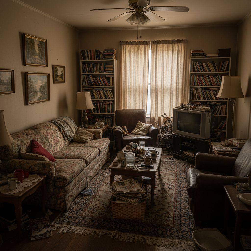 Before transformation - Sarah's $50 Living Room Miracle 💫