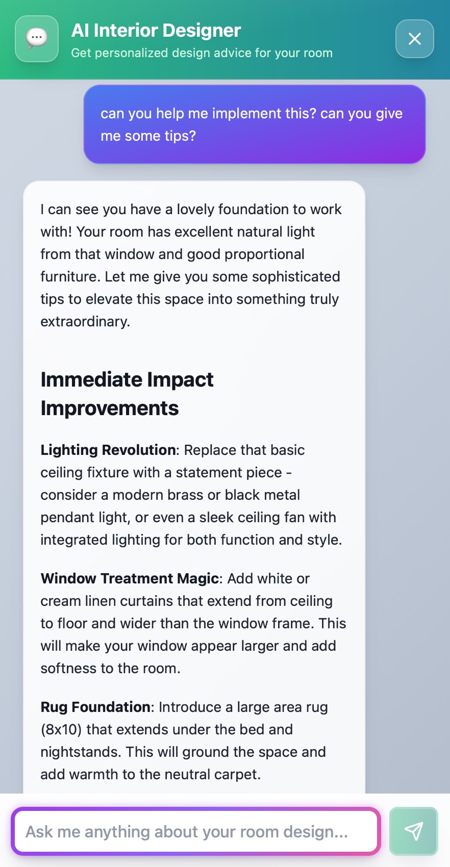 Step 5: Get Implementation Plan feature demonstration
