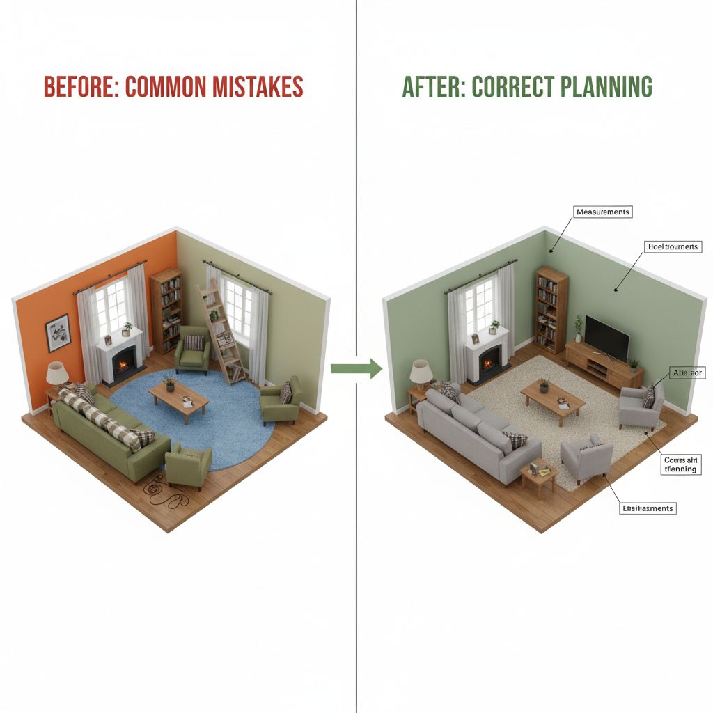 Common mistakes in 3D room planning