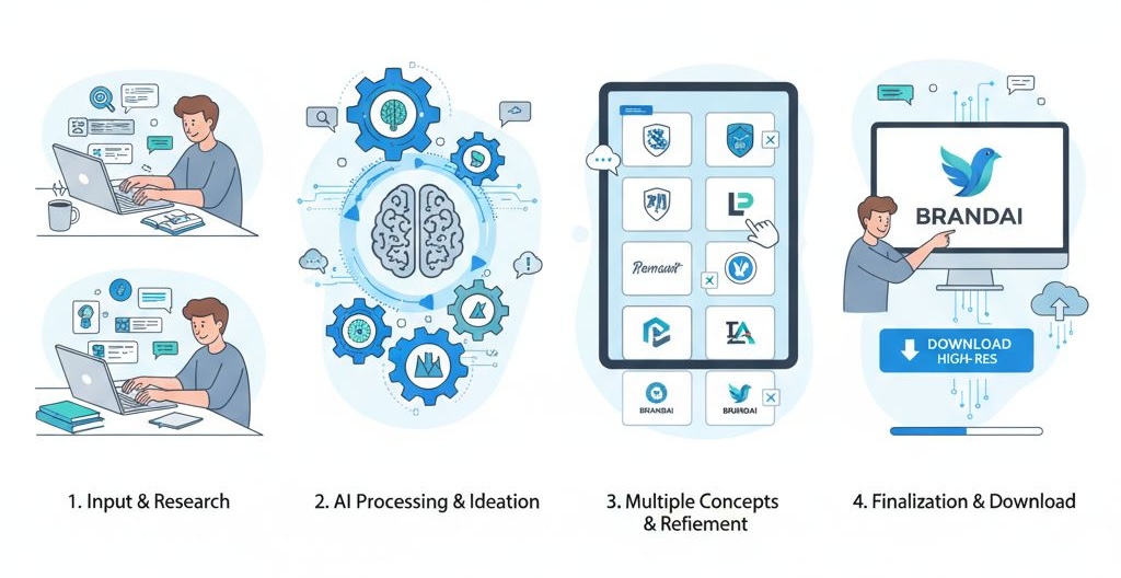 Step-by-step guide to creating interior design logos with AI powered logo maker