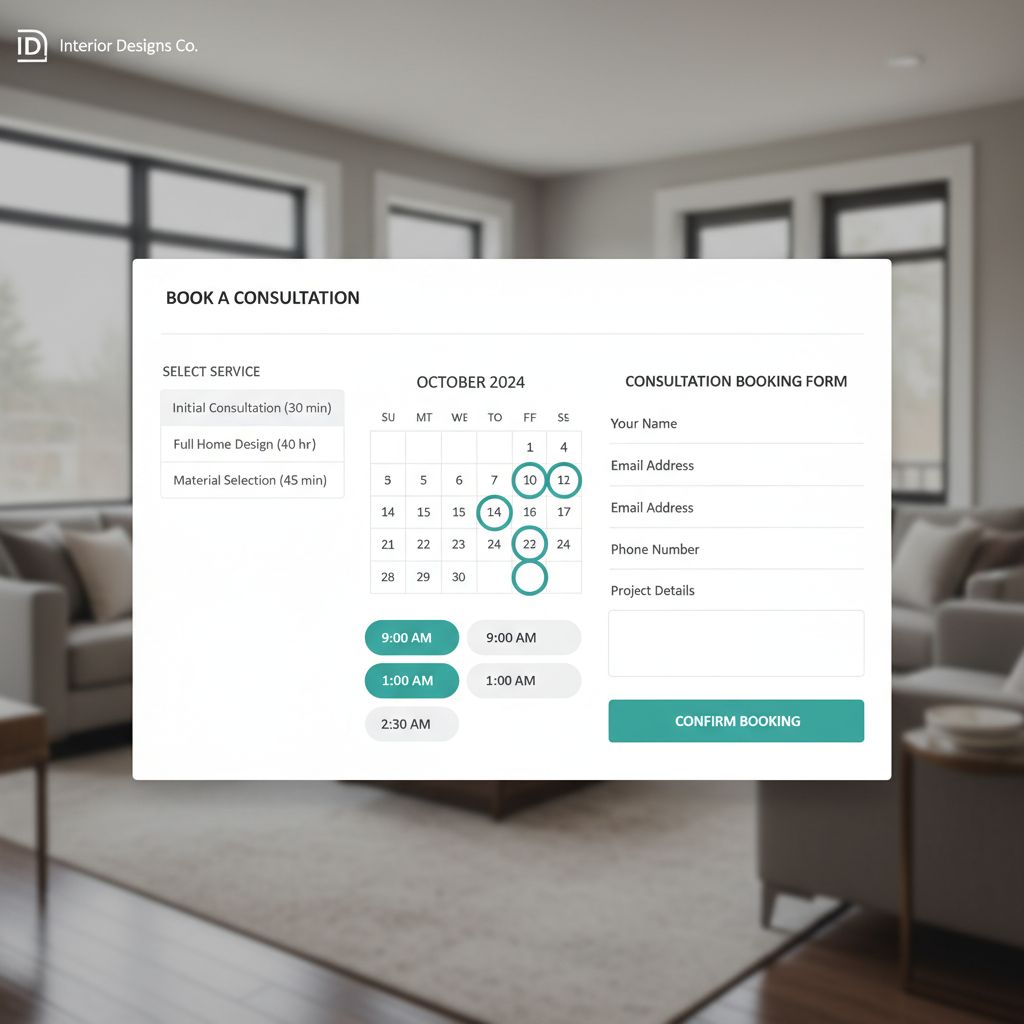 Online booking system integration example