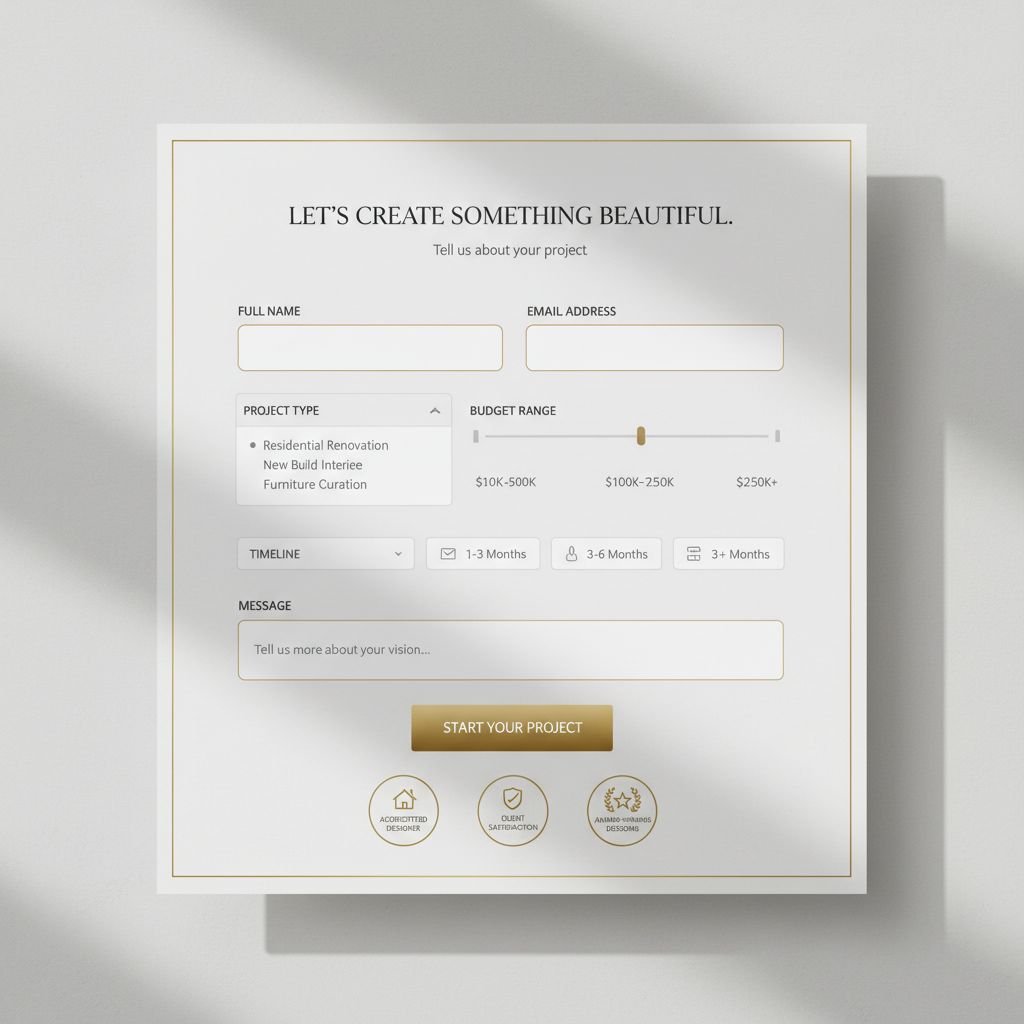 Professional contact form design example
