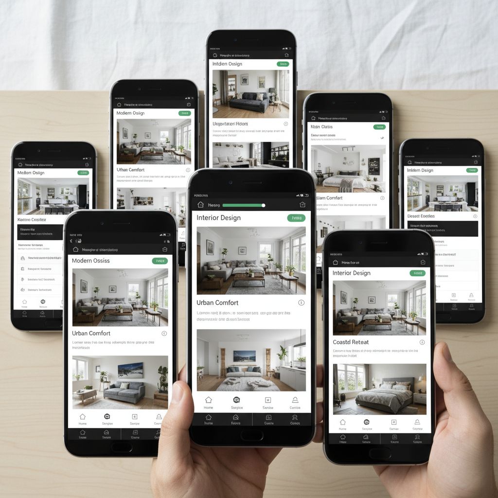 Mobile responsive website design on multiple devices