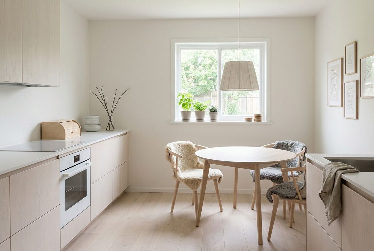 Kitchen after Scandinavian AI redesign