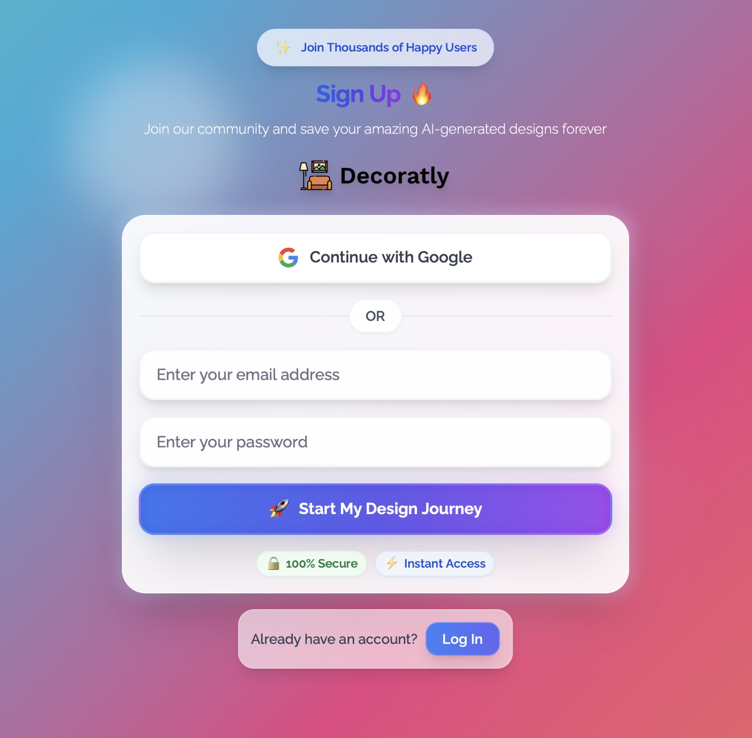 Step 2: Create Your Free Account