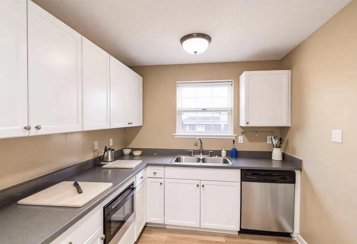 Before transformation - 1980s Kitchen to Modern Chef's Dream